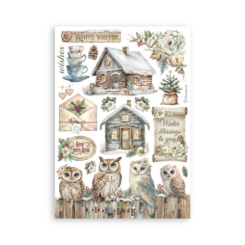 STAMPERIA THE OWL'S HOUSE WASHI PAD 8 SHEETS A5 - SBW23