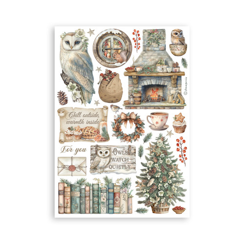 STAMPERIA THE OWL'S HOUSE WASHI PAD 8 SHEETS A5 - SBW23