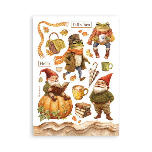 STAMPERIA WHISPERING WOODS WASHI PAD 8 SHEETS A5 - SBW24