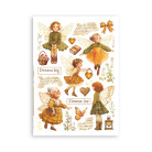STAMPERIA WHISPERING WOODS WASHI PAD 8 SHEETS A5 - SBW24