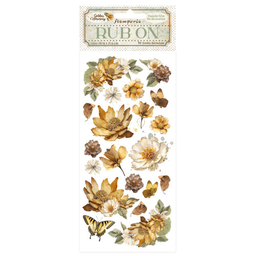STAMPERIA GOLDEN СТИКЕРИ RUB ON 10,16/21,6СМ -DFLRB112