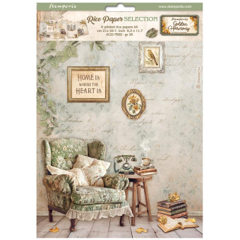 STAMPERIA ДЕКУПАЖНА ХАРТИЯ SELECTION 6БР. А4 DFSA4XGH