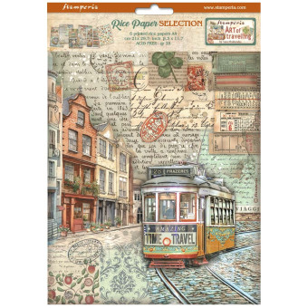 STAMPERIA ART OF TRAVELLING ХАРТИЯ SELECTION 6БР А4 DFSA4XTV