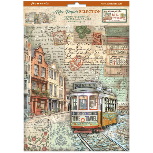 STAMPERIA ART OF TRAVELLING ХАРТИЯ SELECTION 6БР А4 DFSA4XTV