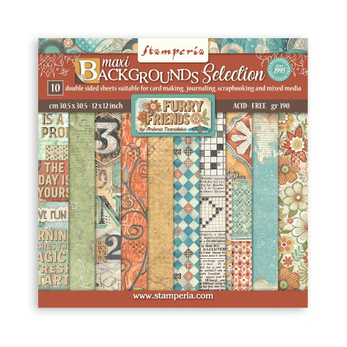 STAMPERIA FURRY FRIENDS BLOCK 30.5/30.5 CM -SBBL177