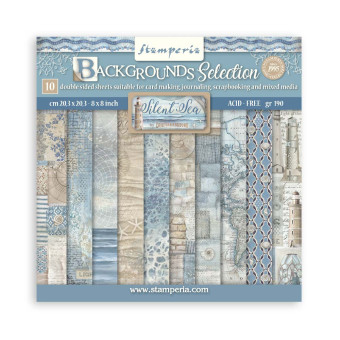 STAMPERIA SILENT SEA BLOCK OF PAPER 20.3/20.3 CM-SBBS126