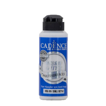 CADENCE АКРИЛНА БОЯ GLITTER HYBRID 120 МЛ - WHITE HSG-001