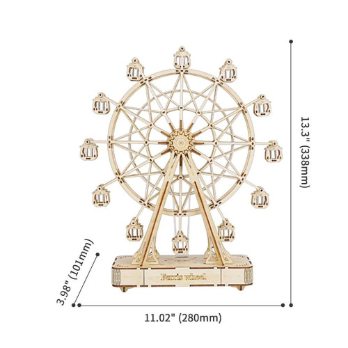 ROBOTIME 3D ДЪРВЕН ПЪЗЕЛ FERRIS WHEEL 232 ЧАСТИ TGN01