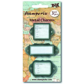 STAMPERIA METAL CHARMS 3 PCS - SBA34