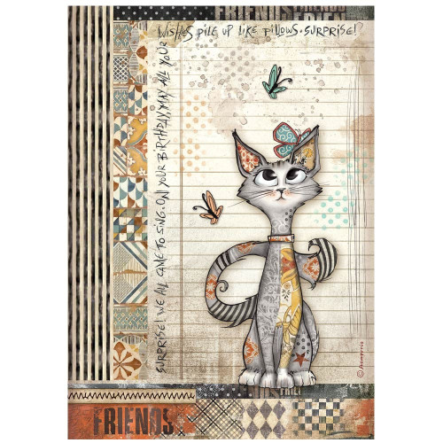 STAMPERIA FURRY FRIENDS ХАРТИЯ SELECTION 6БР А4 DFSA4XFF