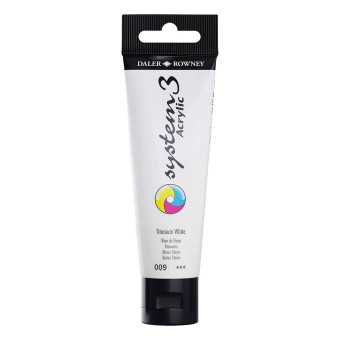 DALER ROWNEY АКРИЛНА БОЯ SYSTEM 3 59 МЛ - TITANIUM WHITE 009