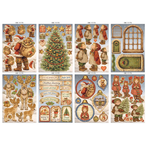 STAMPERIA SILENT NIGHT JUNK JOURNAL ФОКУС ТОЧКИ 8 ГРЪБЧЕТА И 8 СТРАНИЦИ С ИЗРЕЗКИ - SBJKS06