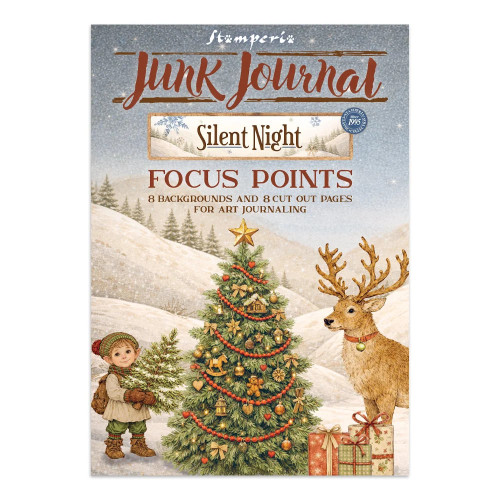 STAMPERIA SILENT NIGHT JUNK JOURNAL FOCUS POINTS 8 BACKS AND 8 PAGES WITH CUT-OUTS - SBJKS06