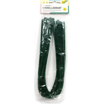 FOLIA VELVET WIRE 8 MM. 50 CM. 10 PCS. - DARK GREEN