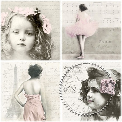 SAGEN VINTAGE NAPKINS FOR DECOUPAGE 33/33 CM - 80063