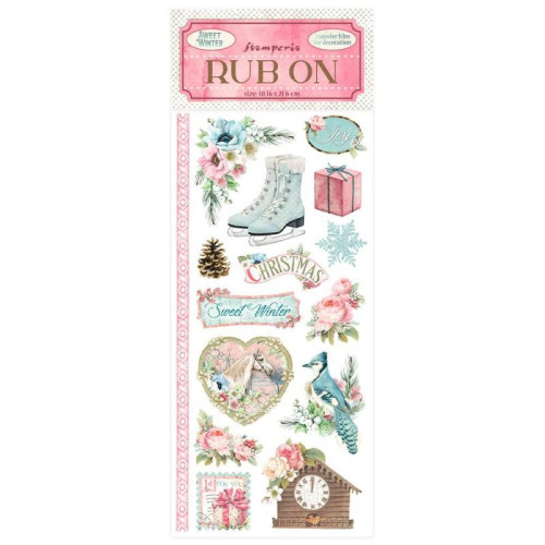 STAMPERIA SWEET WINTER СТИКЕРИ RUB ON 10,16/21,6СМ - DFLRB09