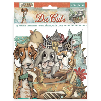 STAMPERIA FURRY FRIENDS DIE CUTS DFLDC121