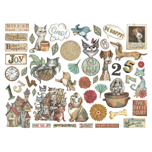STAMPERIA FURRY FRIENDS DIE CUTS DFLDC121