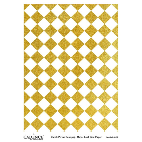 CADENCE DECOUPAGE RICE PAPER A3 GOLDEN MOTIFS - 022