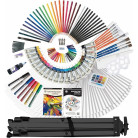 DALER ROWNEY ART STUDIO SET WITH EASEL 200 PARTS