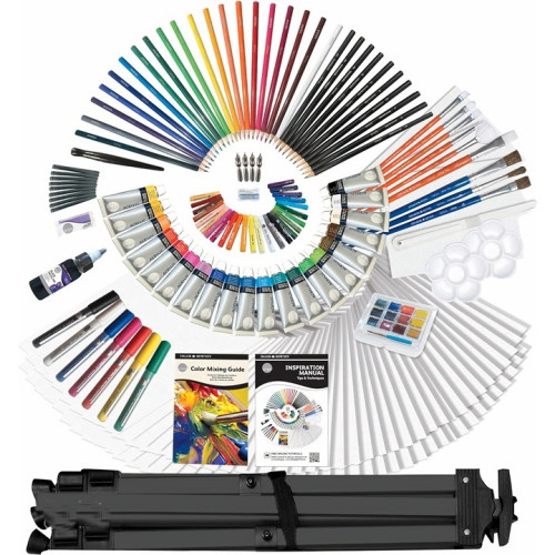 DALER ROWNEY ART STUDIO SET WITH EASEL 200 PARTS