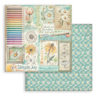 STAMPERIA DAISY ART BLOCK PAPER 20.3/20.3 CM - SBBS138