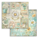 STAMPERIA DAISY ART BLOCK PAPER 20.3/20.3 CM - SBBS138