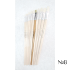 STANDARD BRUSH BRISTLE FLAT WITH LONG HANDLE №8