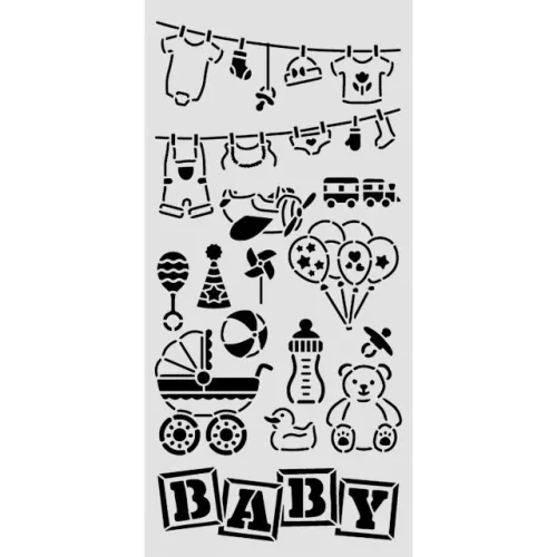 STAMPERIA BABY ШАБЛОН 12 Х 25 СМ - KSTDL145