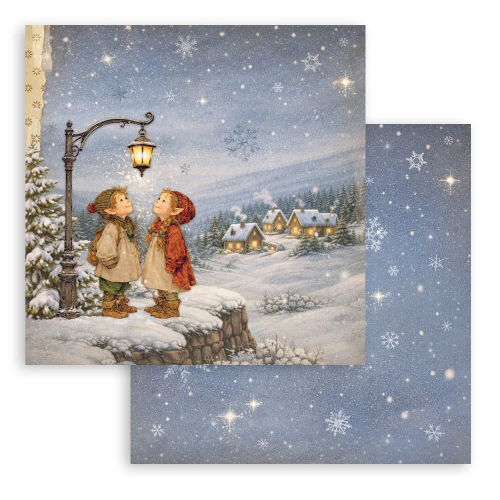 STAMPERIA SILENT NIGHT BLOCK PAPER 20.3/20.3 CM - SBBS148
