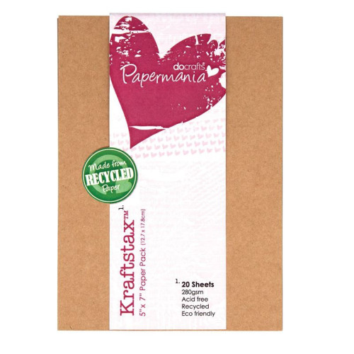 DOCRAFTS CRAFT PAPER 12.7/17.8 CM, 280 GSM, 20 SHEETS - 160601