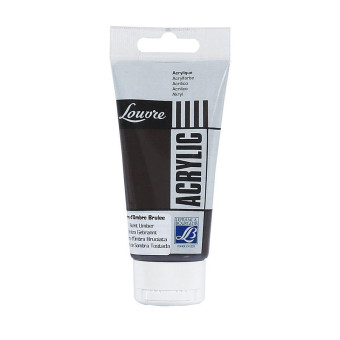 L&B ACRYLIC PAINT LOUVRE 80 ML - BURNT UMBER 477