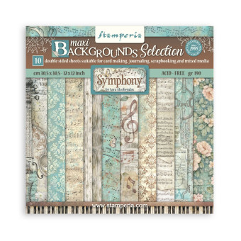 STAMPERIA SYMPHONY BLOCK 30.5/30.5 CM - SBBL189