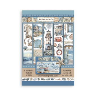 STAMPERIA SILENT SEA WASHI PAD 8 SHEETS A5 - SBW19