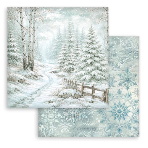 STAMPERIA WHITE CHRISTMAS BLOCK 30.5/30.5 CM - SBBL191