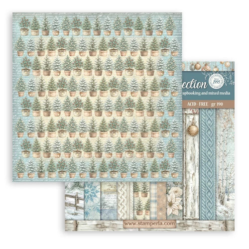 STAMPERIA WHITE CHRISTMAS BLOCK 30.5/30.5 CM - SBBL191