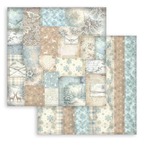 STAMPERIA WHITE CHRISTMAS BLOCK 30.5/30.5 CM - SBBL191