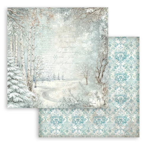 STAMPERIA WHITE CHRISTMAS BLOCK 30.5/30.5 CM - SBBL191