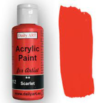 DAILY ART ACRYLIC PAINT FOR ARTIST 50 ML - SCARLET DA19101390