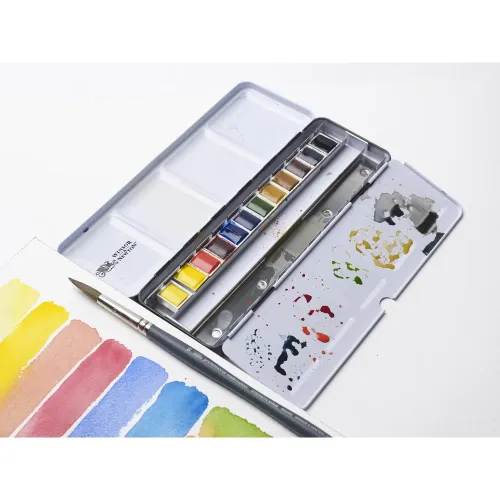 W&N АКВАРЕЛНА БОЯ PROFESSIONAL CUSTOMISABLE TRAVEL TIN 12ЦВ