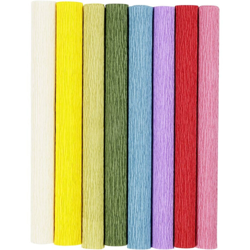 CREATIV CREPE PAPER 105 GSM 25/60 CM. 8 ROLLS SET 209003