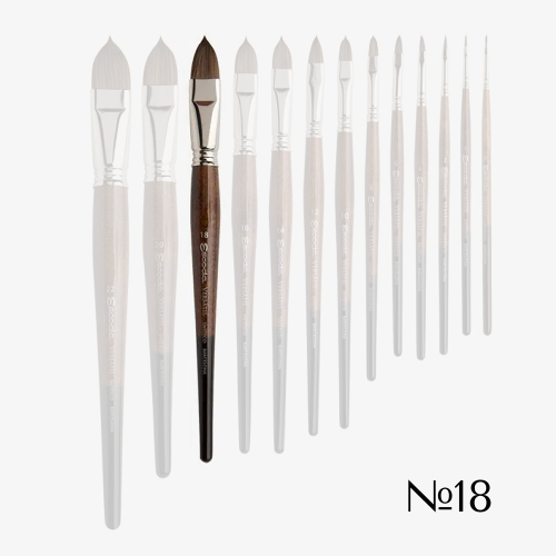 ESCODA ЧЕТКА VERSATIL ТЪМНО КАФЯВА СИНТЕТИКА КРЪГЛА 1540 №18