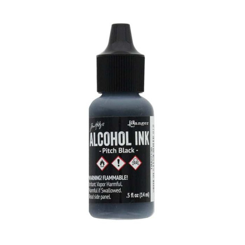 TIM HOLTZ ALCOHOL INK 14 ML - PITCH BLACK, TIM22138