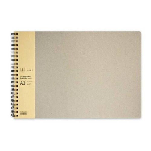 DRASCA KRAFT SPIRAL ALBUM 300G, 30 SHEETS, A3 LANDSCAPE