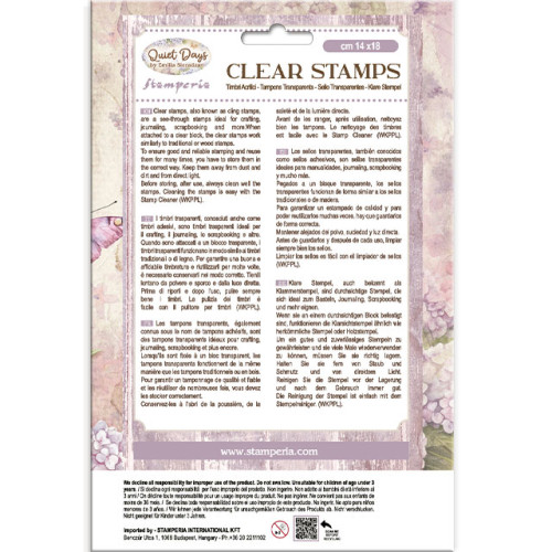 STAMPERIA QUIET DAYS STAMPS 14/18CM WTK230