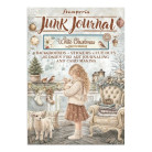STAMPERIA WHITE CHRISTMAS JUNK JOURNAL 8 CARDS 4 STICKERS AND 4 CUTOUTS - SBJK28