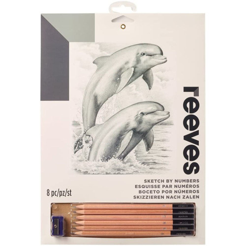 REEVES КОМПЛЕКТ ЗА РИСУВАНЕ ПО НОМЕРА - DOLPHINS PPSKM10