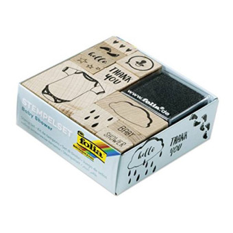FOLIA WOODEN STAMPS SET BABY SHOWER 31105
