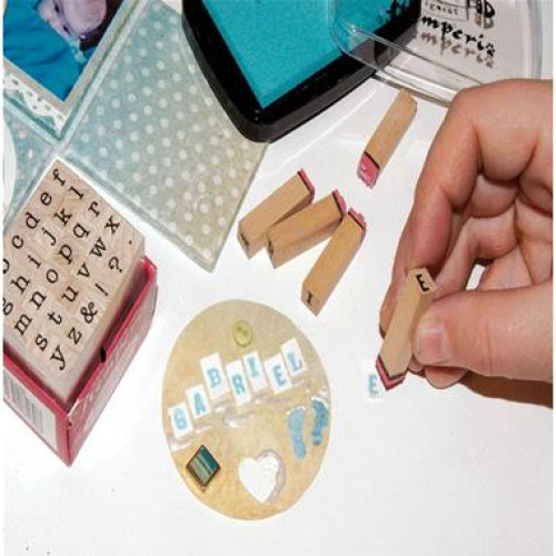STAMPERIA WOODEN STAMPS FOR DECORATION - ALPHABET LARGE WTKAZD