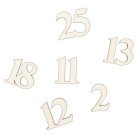 DOCRAFTS ДЪРВЕНИ ФИГУРКИ ЗА ДЕКОРАЦИЯ - NUMBERS PMA 359929